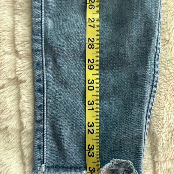 7 For All Mankind Kimmie Crop Jeans Women’s Size 28 Raw Hem Medium Wash - Picture 12 of 14